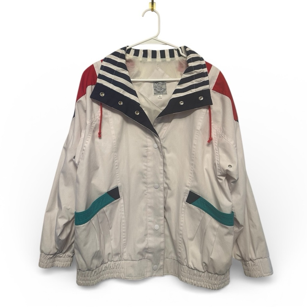 Vintage 80’s/90’s Multicolor Windbreaker/Lightweight Jacket Women’s Large